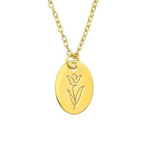 24k Gold Vermeil Tulip Pendant Necklace